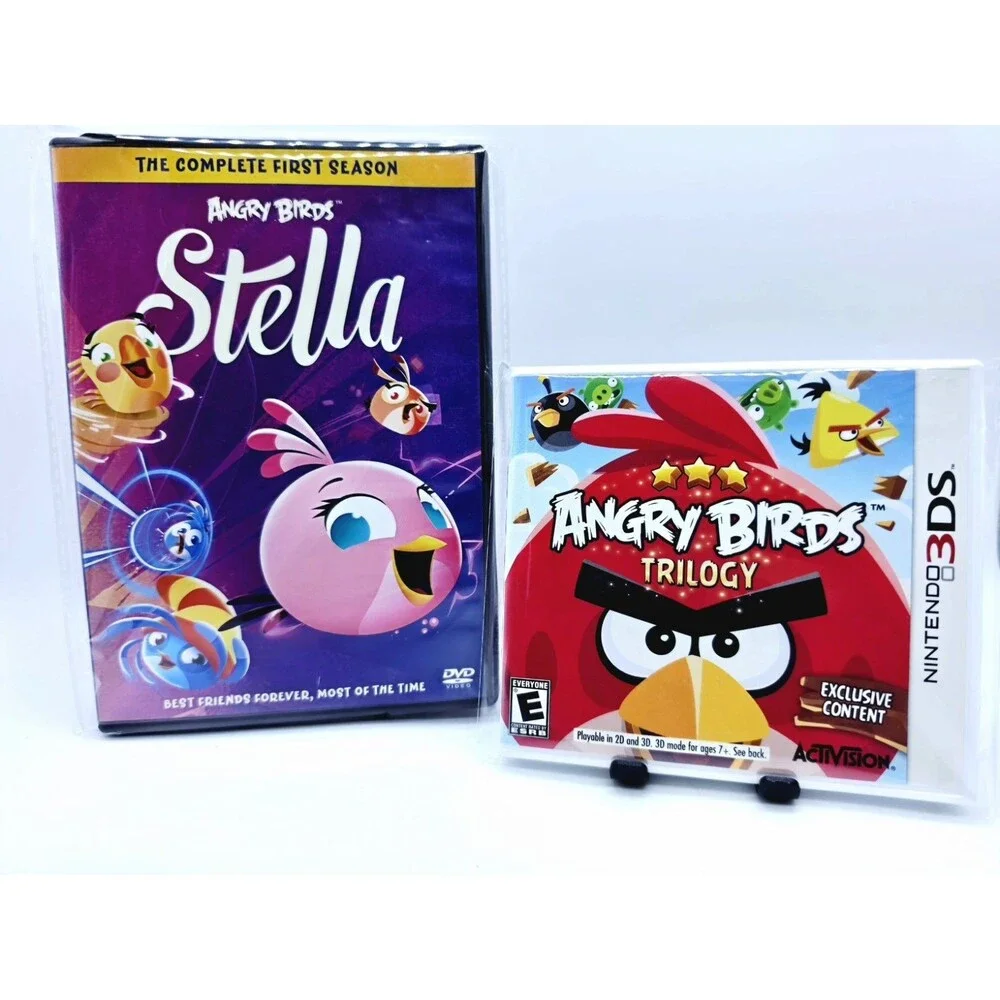 Angry Birds Trilogy Nintendo 3DS Game and Stella Season 1 DVD Bundle Complete